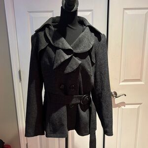 Dalia Collection Black Blazer with Belt